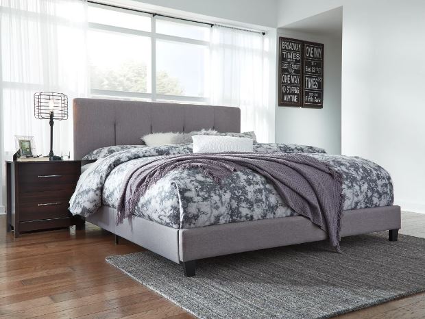 Dolante King Upholstered Bed Grey