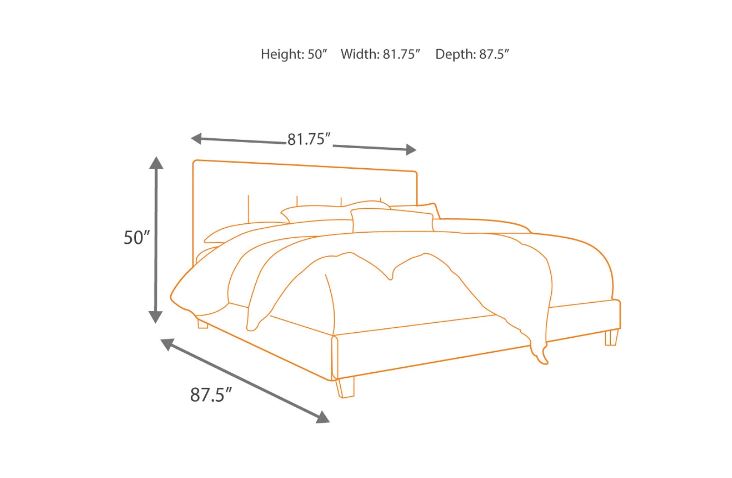 Dolante King Upholstered Bed Grey