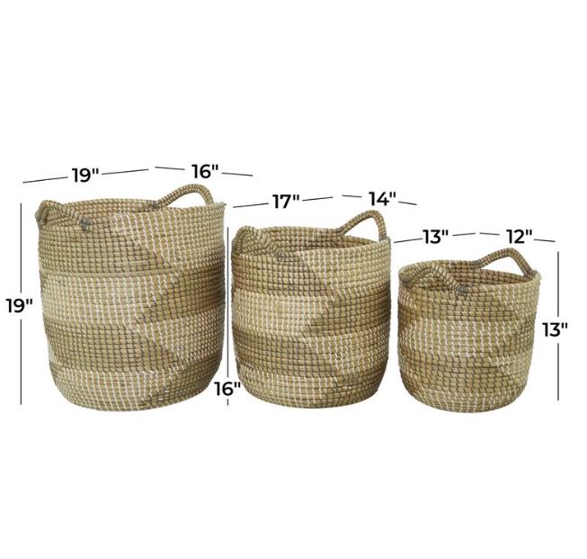 Aurora Seagrass Basket 19in