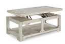 Fregine Coffee Table with Lift Top Whitewash