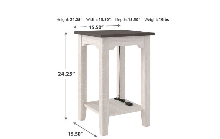 Dorrinson Chairside End Table Two-tone