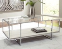 Bodalli Coffee Table Ivory/Chrome