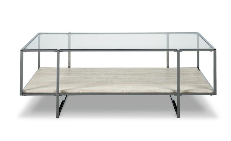 Bodalli Coffee Table Ivory/Chrome