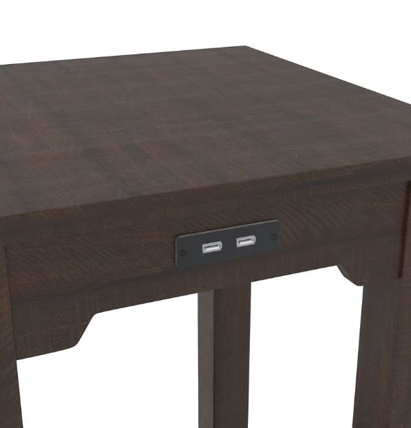 Camiburg Chairside End Table Warm Brown