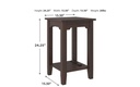 Camiburg Chairside End Table Warm Brown