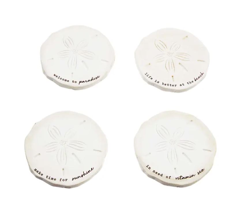 Sand Dollar Coaster Set