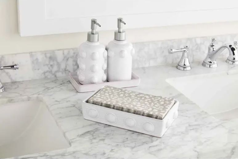 Beaded Ceramic Soap Set