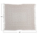 Ivory Printed Throw 60x50in