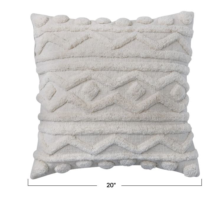 Tufted Zig Zag Pillow 20in