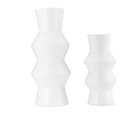 White Ceramic Totem Vase 12in