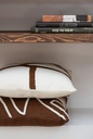 Brown Striped Pillow 17in