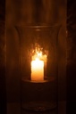 Blurred Glass Candleholder 13in