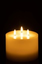 3 Flame Led Candle 5x6in