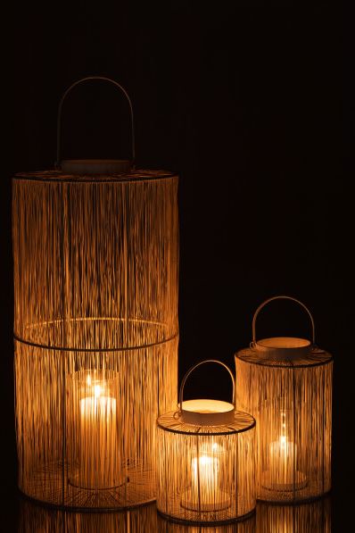 Matte Metal Lantern Lg