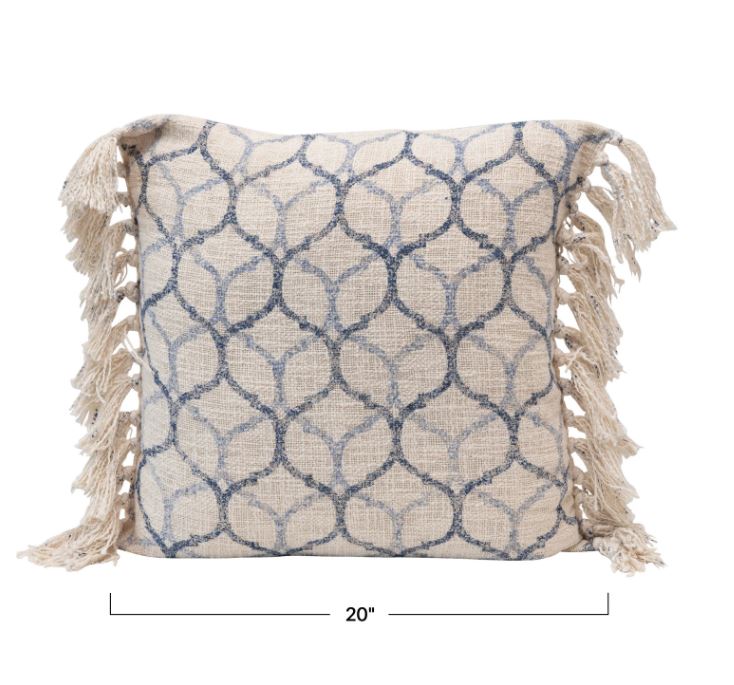 Stonewashed Cotton Blend Pillow 20in
