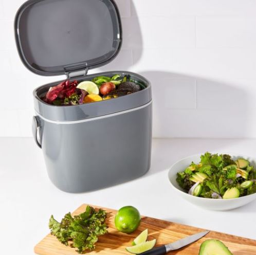 OXO Easy Clean Compost Bin Charcoal 1.75Gal