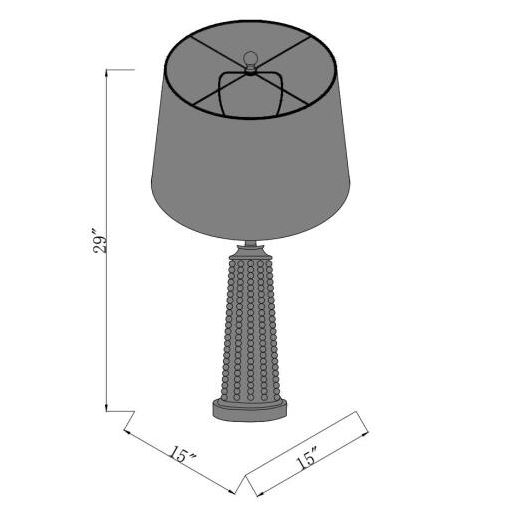 Kaul Table Lamp Cream 29in