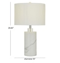 White Marble Table Lamp 26in