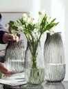 Etched Bulb Vase 12in