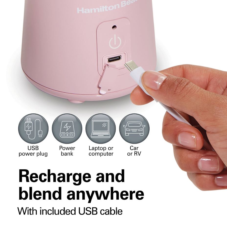 Hamilton Beach® Cordless Portable Blender Rose