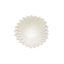 Stoneware Fluted Bowl, White 6in