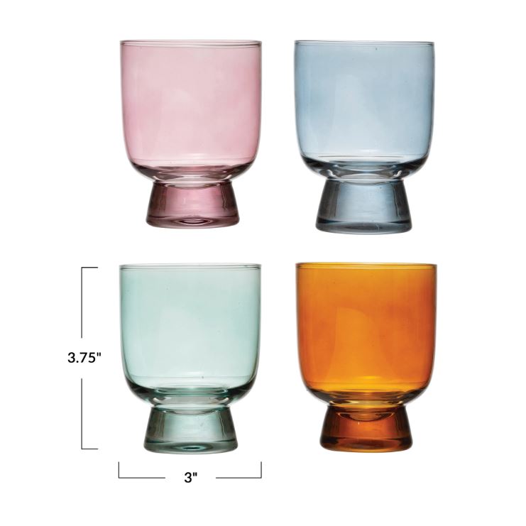 Drinking Glass, 4 Colors 6 oz.