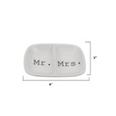 Mr./Mrs. Ceramic 2-Section Dish