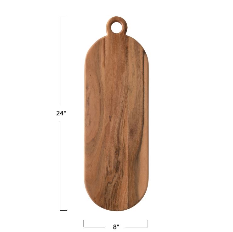Acacia Wood Cheese/Cutting Board with Handle