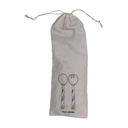 Hand-Carved Mango Wood Salad Servers w/ Twisted Handles, Set of 2 in Printed Drawstring Bag