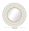 Bamboo Starburst Mirror 36in