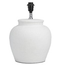 White Cement Pot Inspired Table Lamp 24in