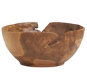 Brown Teak Wood Handmade Decorative Bow w/ Natural Grooves