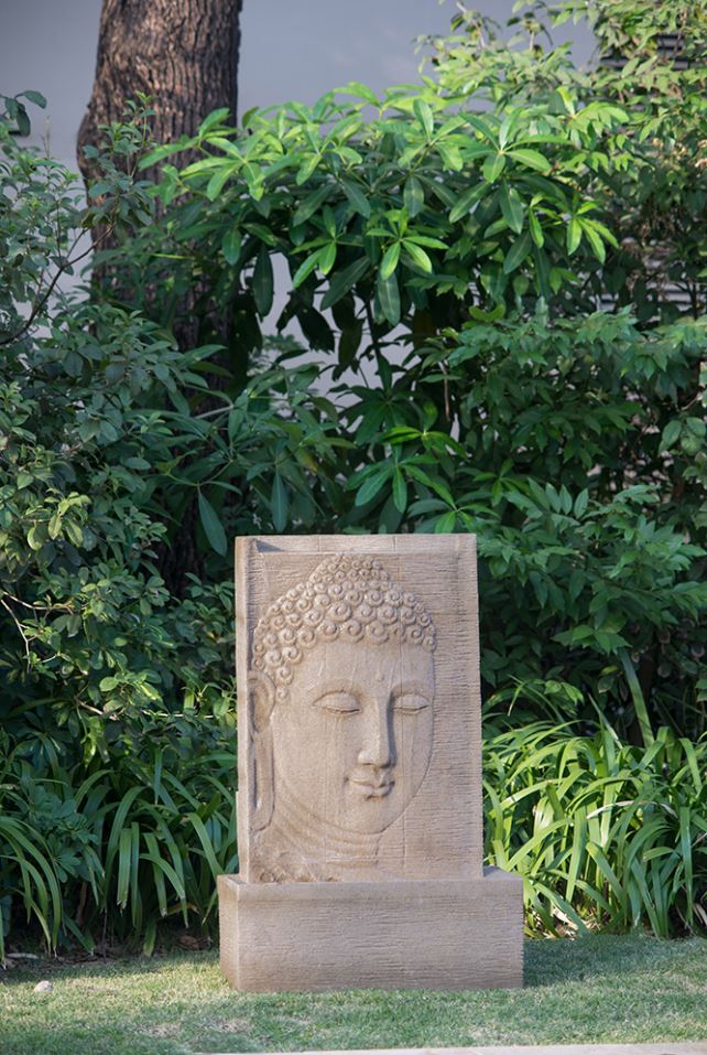 Buddha Sandstone Fountain 39in