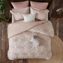 Ellipse Cotton Jacquard Comforter King Set Blush