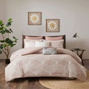 Ellipse Cotton Jacquard Comforter King Set Blush