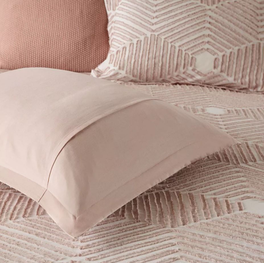 Ellipse Cotton Jacquard Comforter King Set Blush