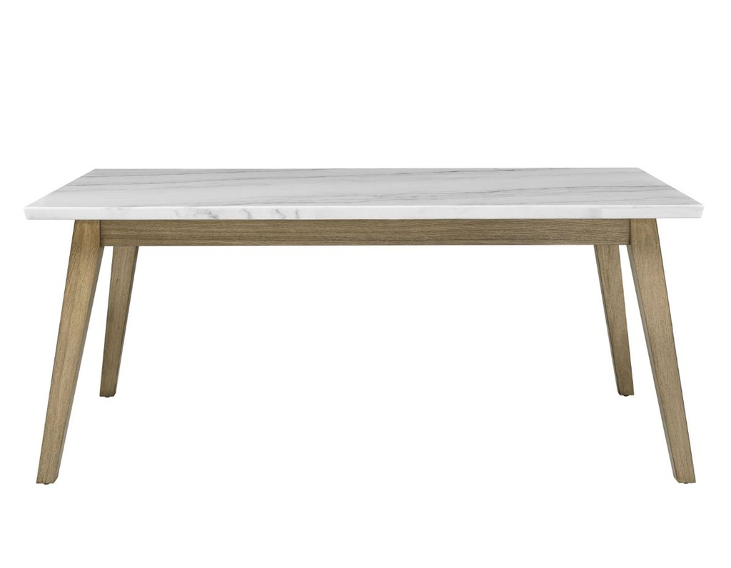 Vida 72" White Marble Top Dining Table