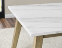 Vida 72" White Marble Top Dining Table