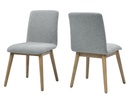 Vida Upholstered Side Chair, Gray