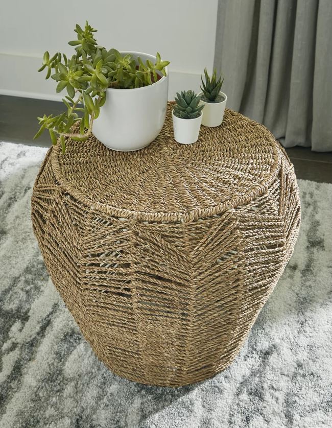 Dewington Rattan Accent Stool