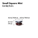 OXO POP Container Mini Square 0.4Qt