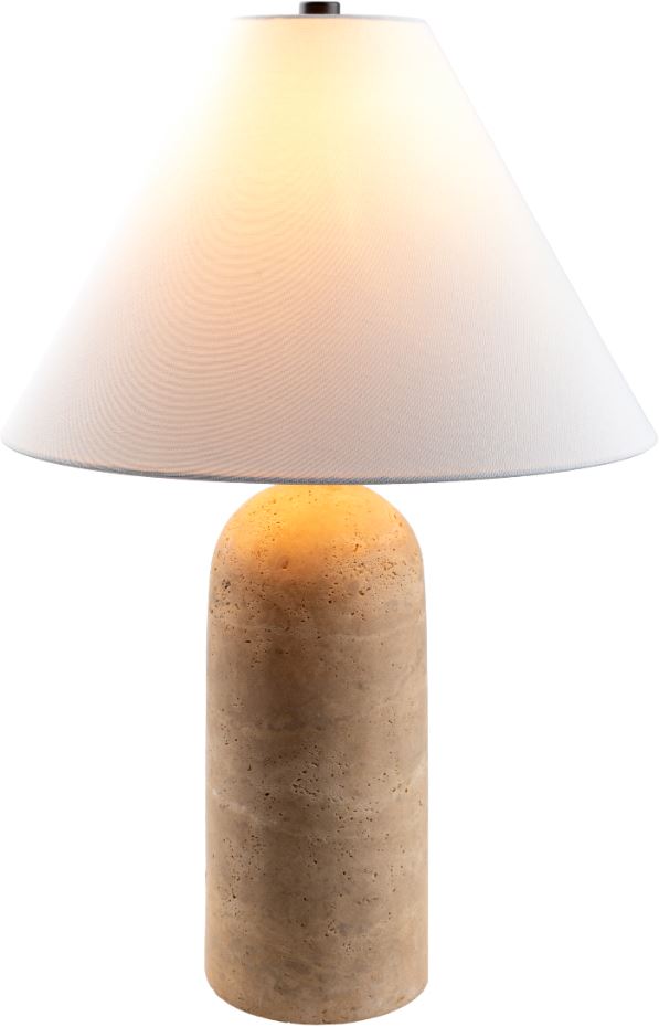 Agate Travertine Table Lamp 24in