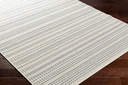 Ravello Ivory Blue Stripe Indoor Outdoor Rug 5x7