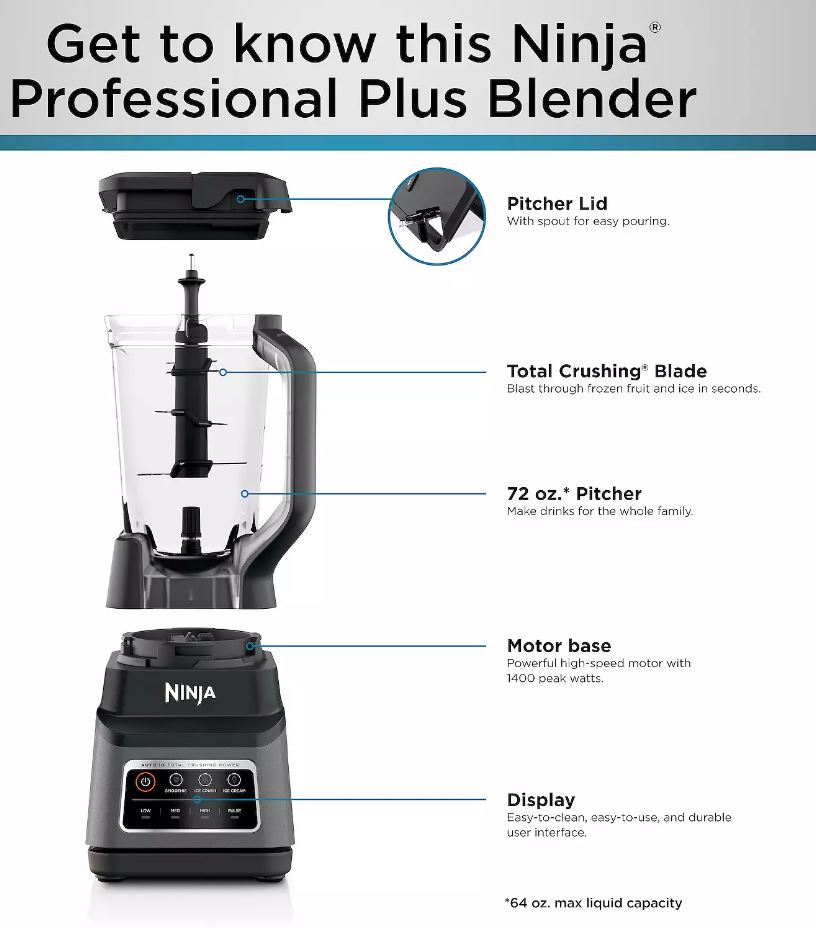 Ninja® Professional Plus Blender Auto-Iq