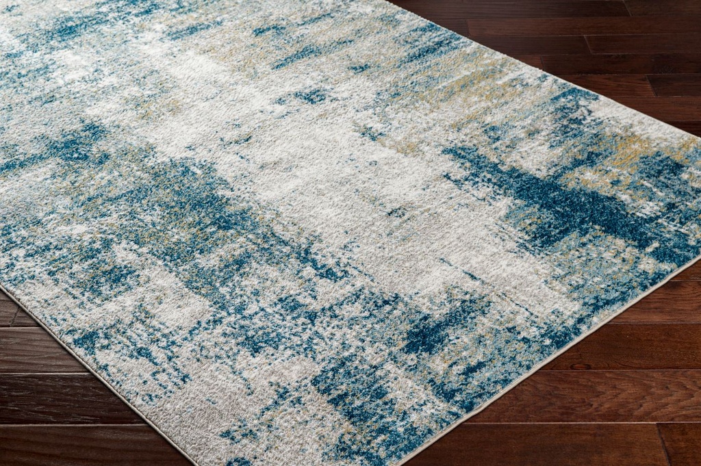 San Francisco Blue Abstract Rug 5x7