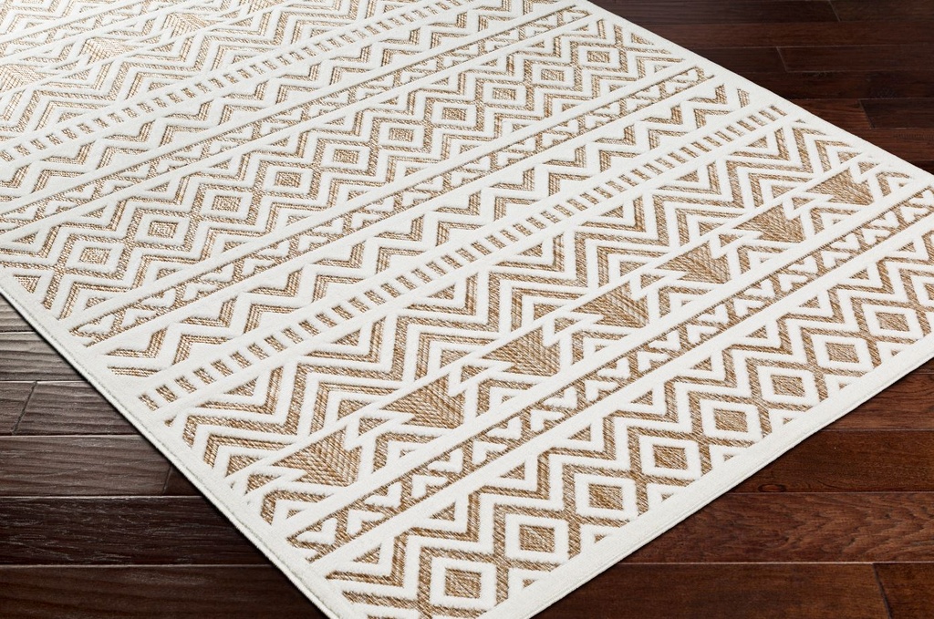 San Diego White Tan Rug 7x9