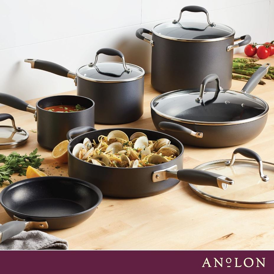 Anolon Advanced Moonstone Cookware Set 11pc