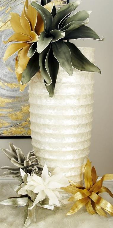 Capiz Floor Vase 48in