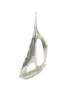 Silver Sailboat Sculpture 37in