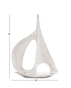 Silver Sailboat Sculpture 37in